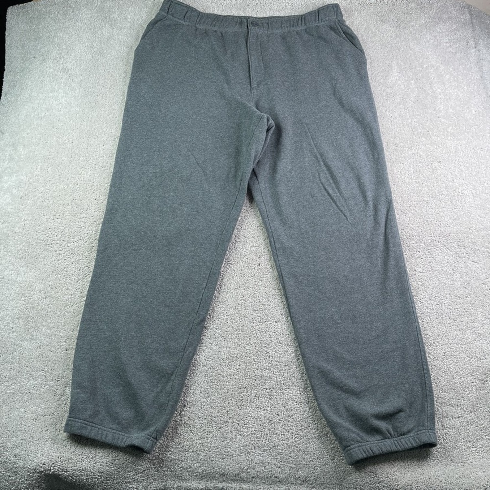 LL Bean Sweatpants Mens XL Gray Heavyweight Elastic Waist Joggers Loungewear